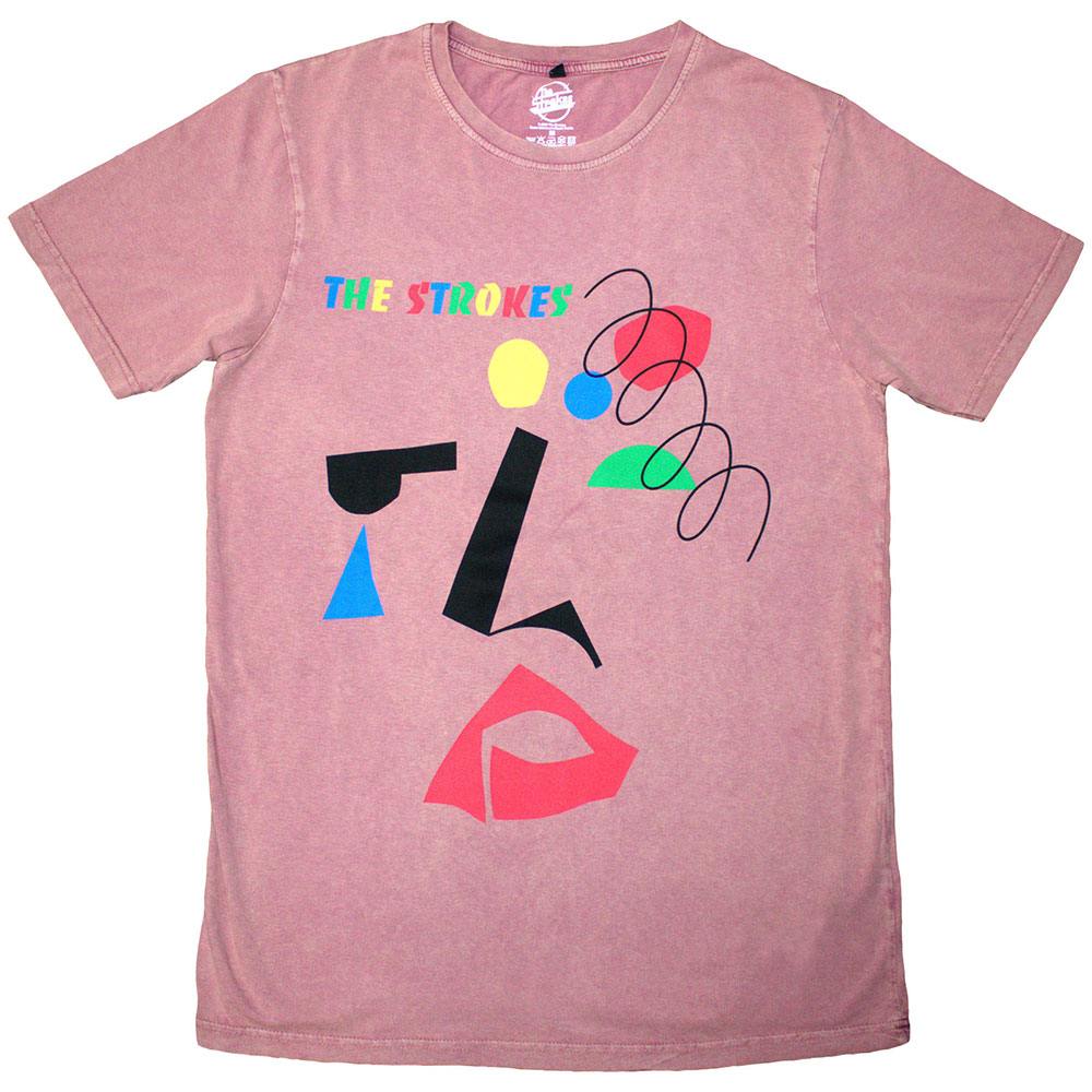 The Strokes - Abstract Face Heren T-shirt - Rood